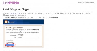 LinkWithin Install Widget on Blogger Mozilla Firefox 2013 02 13 132035 400x213 Jak założyć własnego bloga   cz.2   Gadżety